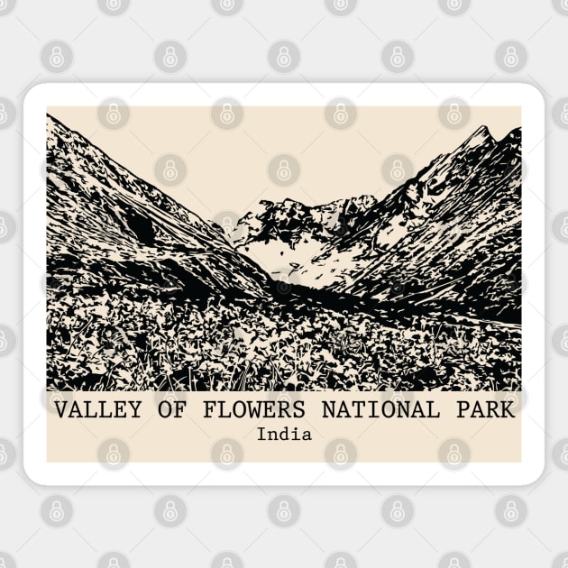 Valley of Flowers National Park - India Magnet by Lakeric